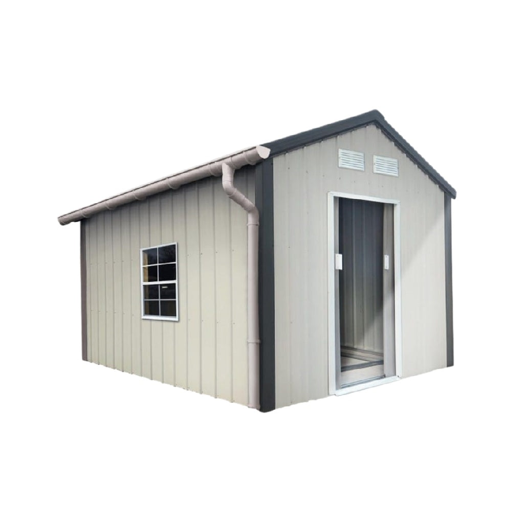 ストレージ用シェッドの金属製 - 屋外での保管用途 - 材質:スチール - 240 x 180 x 210