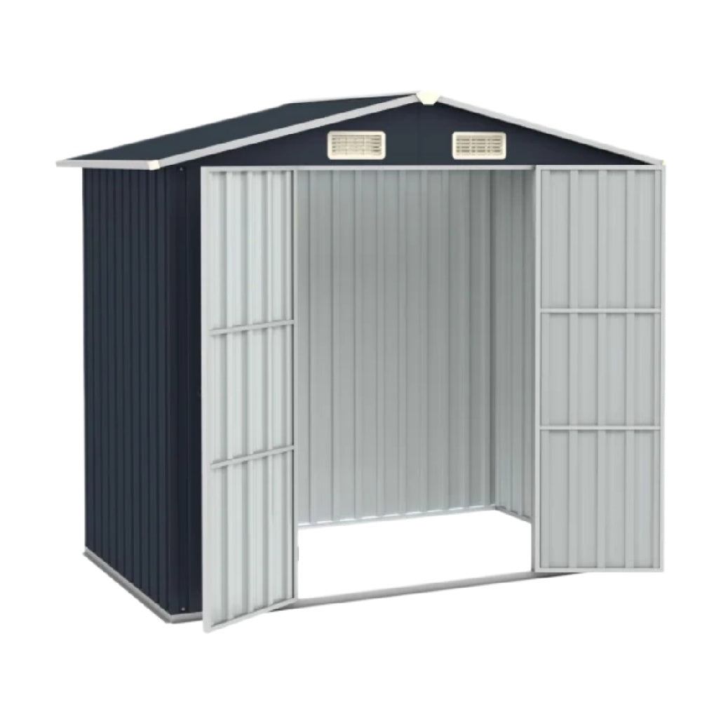 金属製の収納小屋 - 庭やガレージでの物置に適した - スチール製 - 150 x 120 x 180