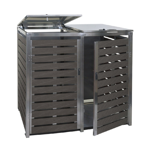 屋外用収納ボックス - 雨具や庭用品の保管に適した樹脂製 - 100 x 80 x 100