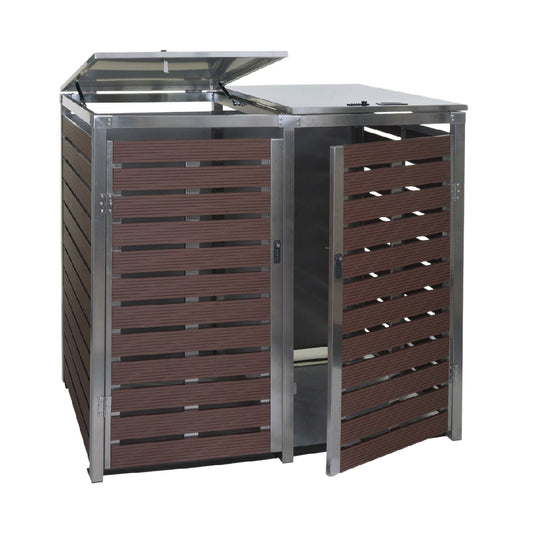 物置箱としての使用に適したアルミ製収納ボックス - 90 x 75 x 100